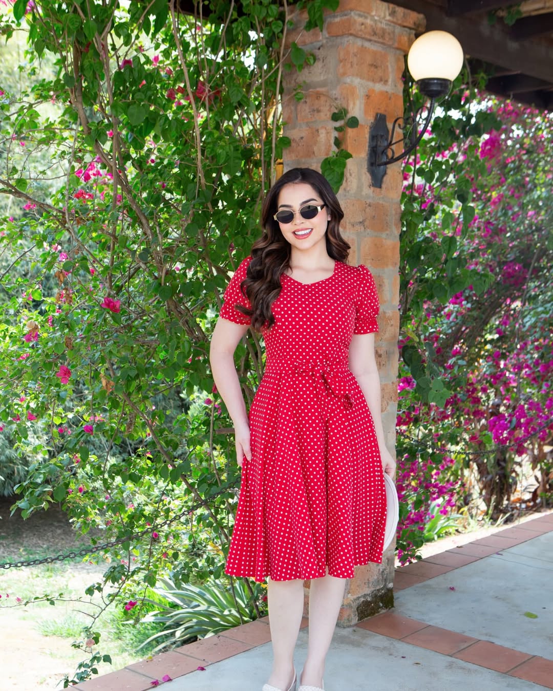 Vestido Chirley - Poá Vermelho