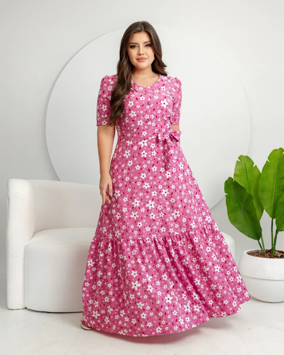 Vestido Laís - Rosa Floral