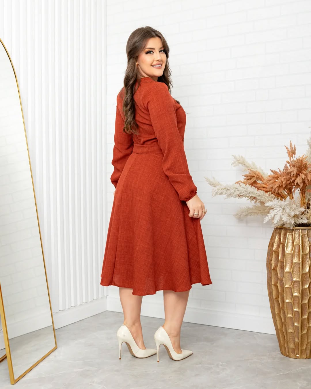 Vestido Paola - Terracota