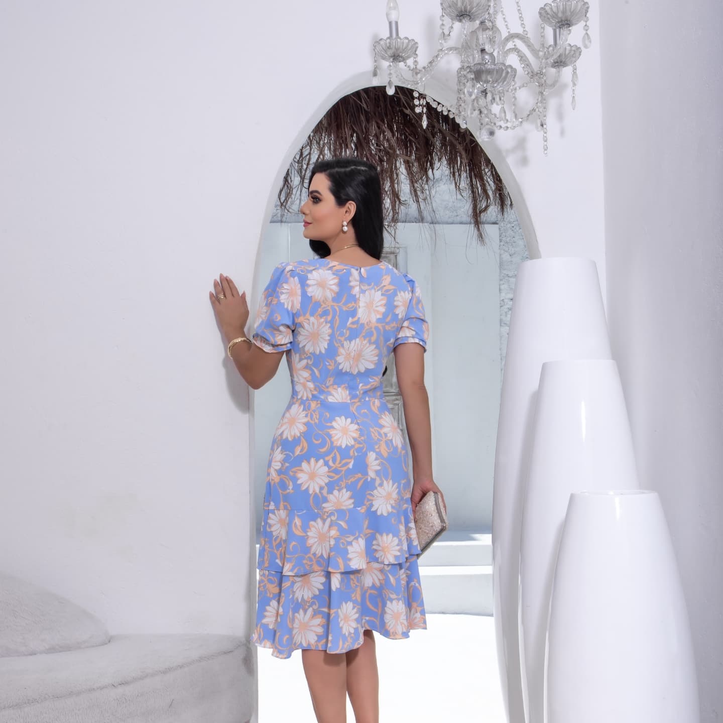 Vestido Cassiane - Azul Serenity Floral