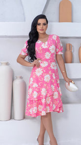 Vestido Cassiane - Rosa Floral