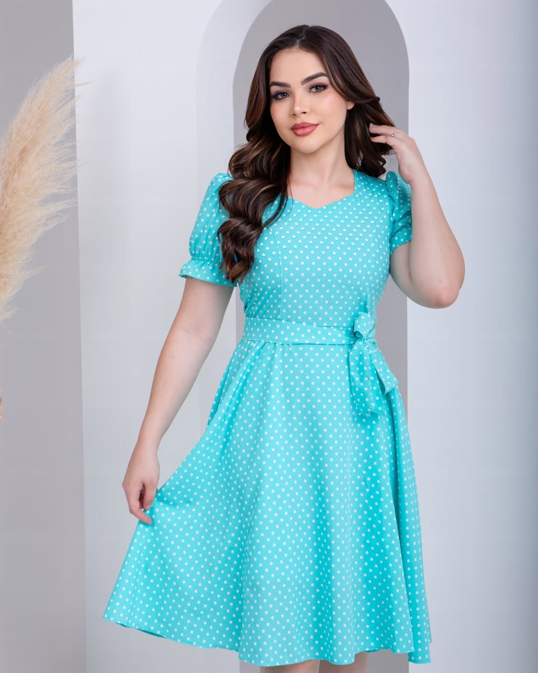 Vestido Chirley - Azul Turquesa