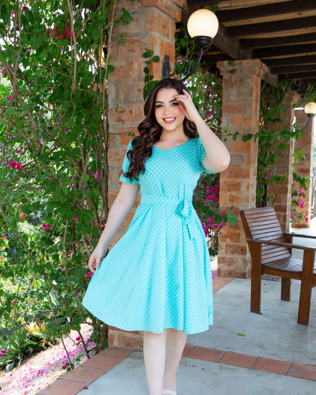 Vestido Chirley - Azul Turquesa