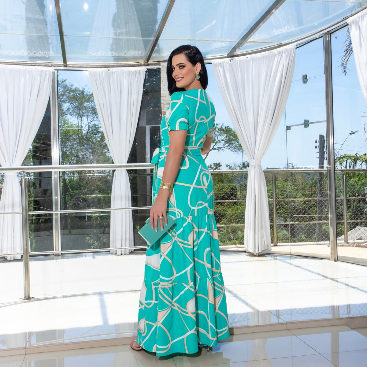 Vestido Elena - Verde Água