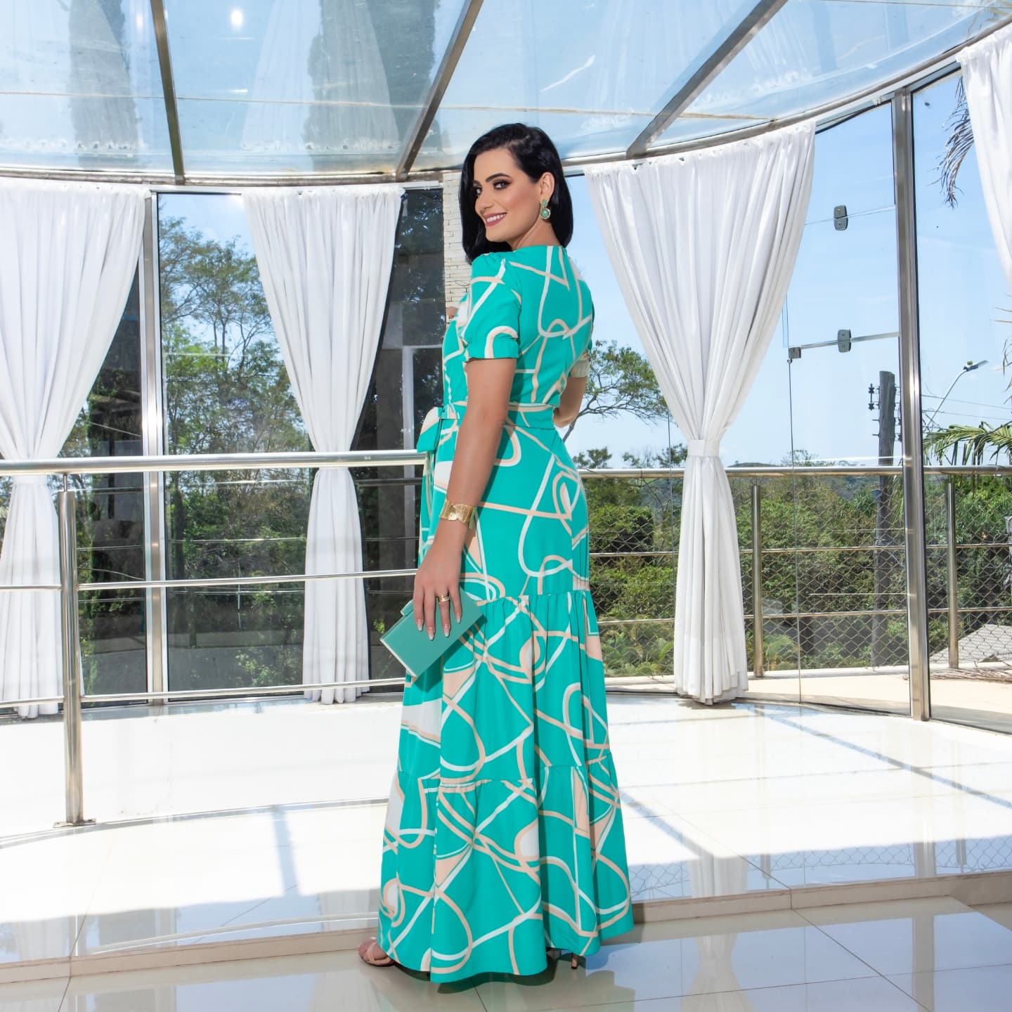 Vestido Elena - Verde Água