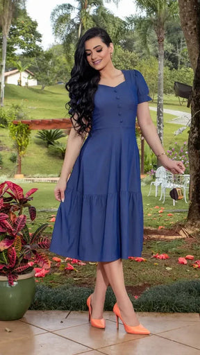 Vestido Eliana - Azul Safira