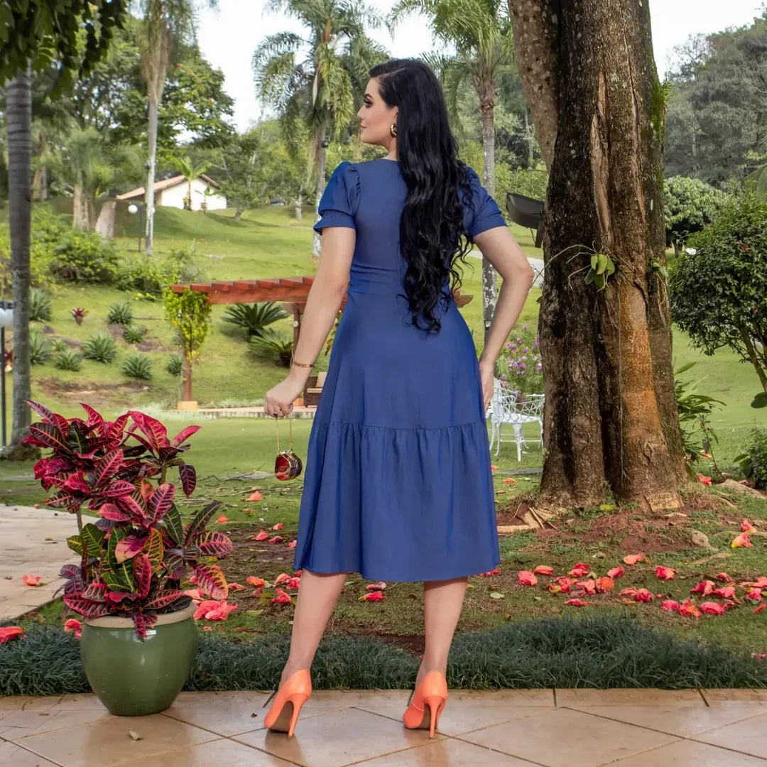 Vestido Eliana - Azul Safira