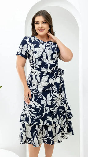 Vestido Esther - Azul Floral