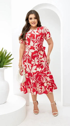 Vestido Esther - Vermelho Floral
