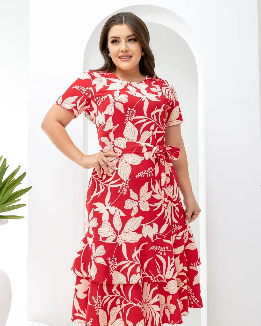 Vestido Esther - Vermelho Floral