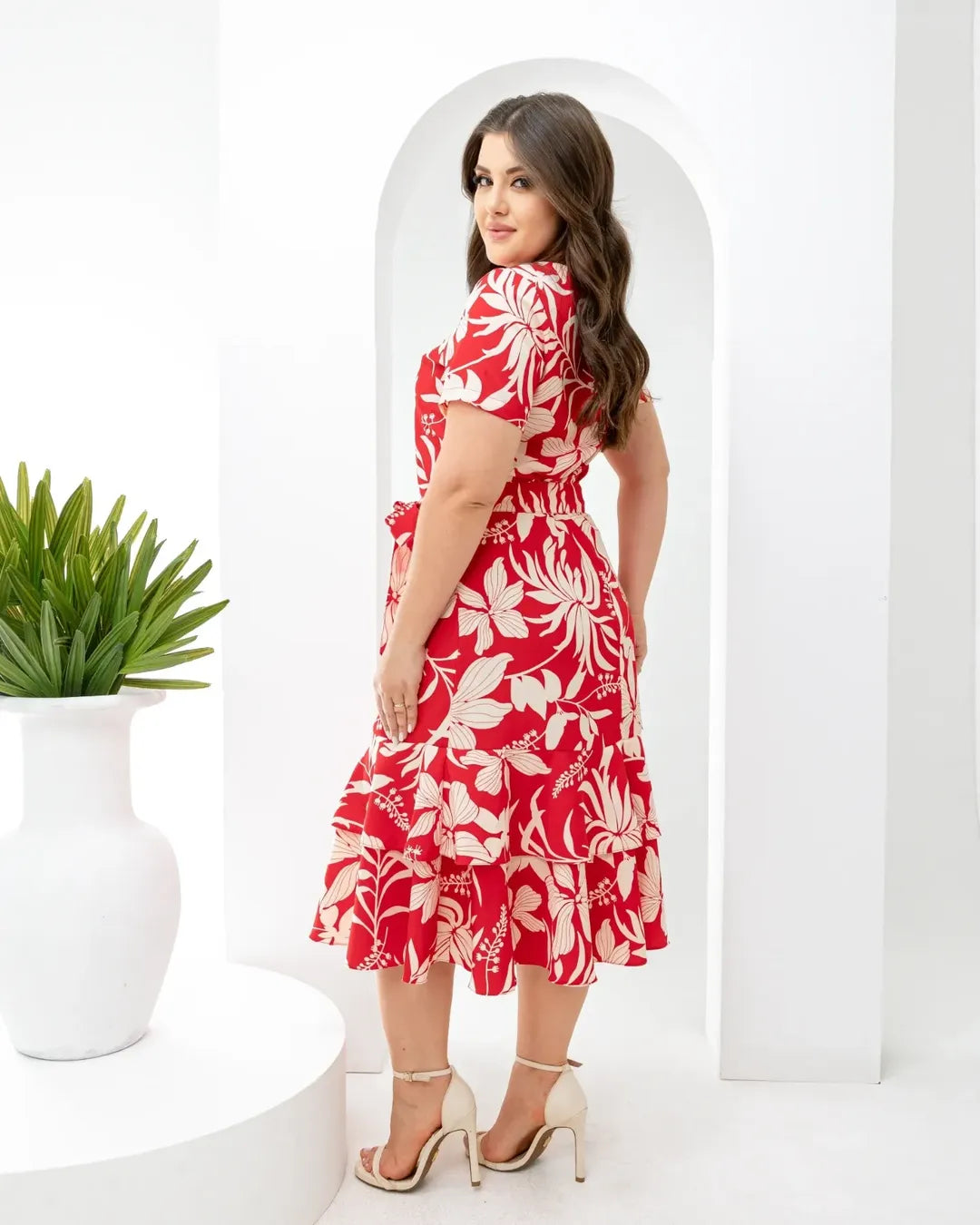 Vestido Esther - Vermelho Floral
