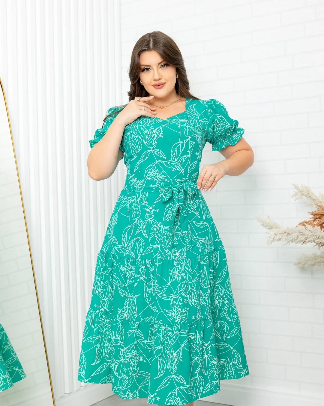 Vestido Isa - Verde Água
