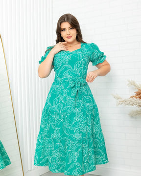 Vestido Isa - Verde Água