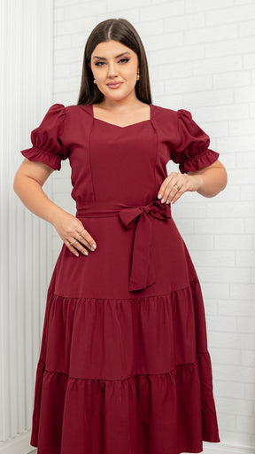 Vestido Iza - Vinho