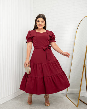 Vestido Iza - Vinho