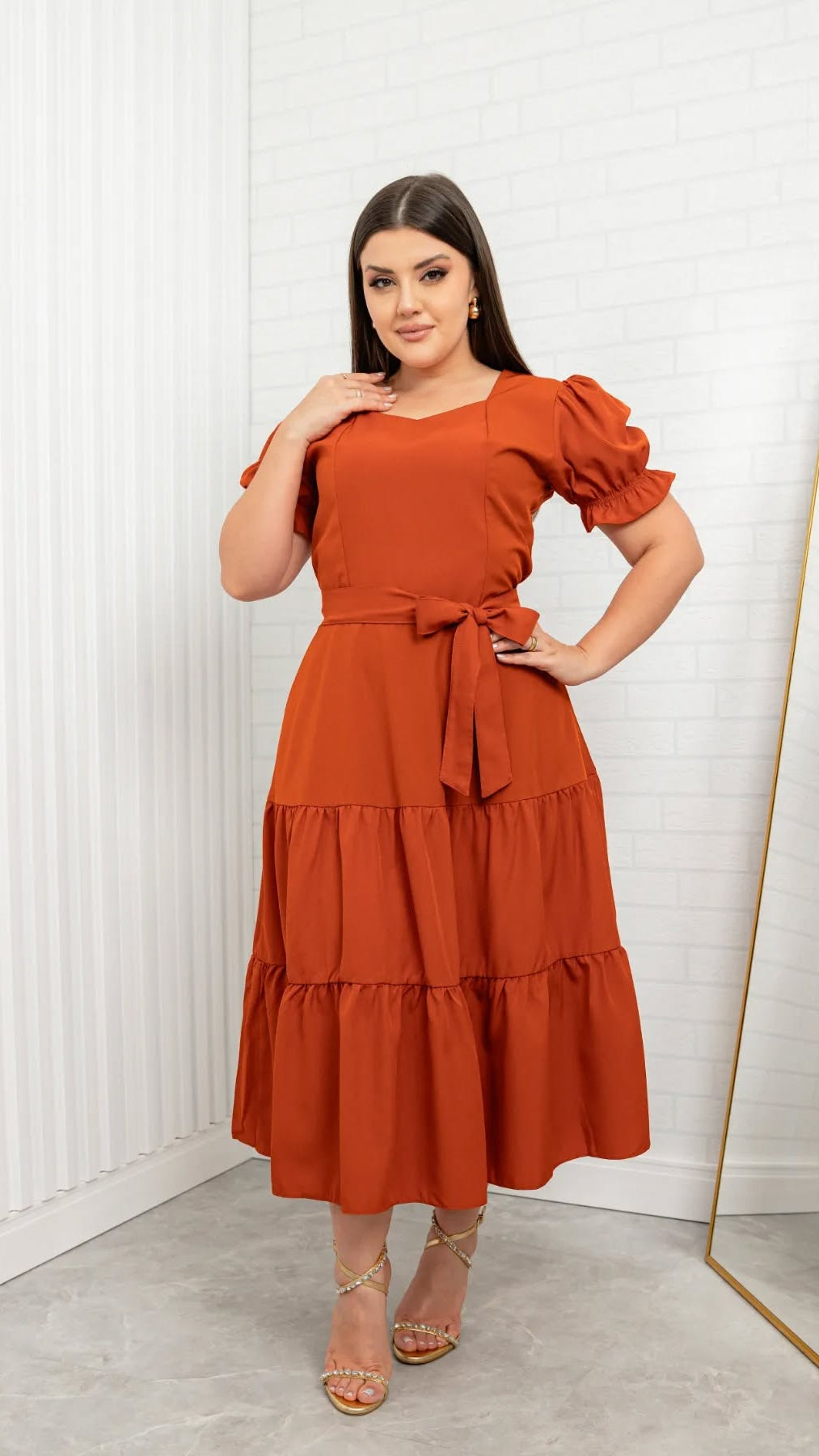 Vestido Iza – Terracota