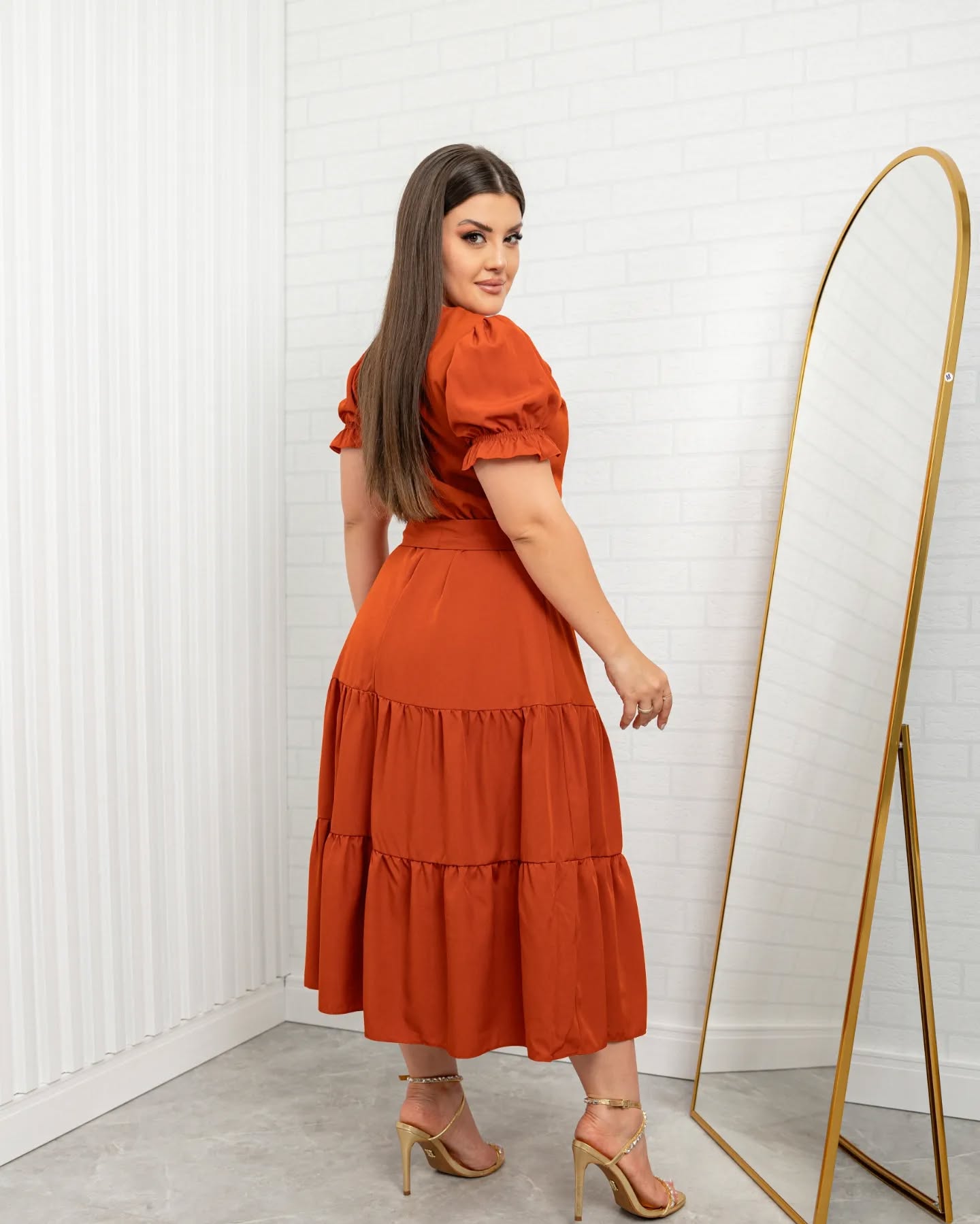 Vestido Iza – Terracota