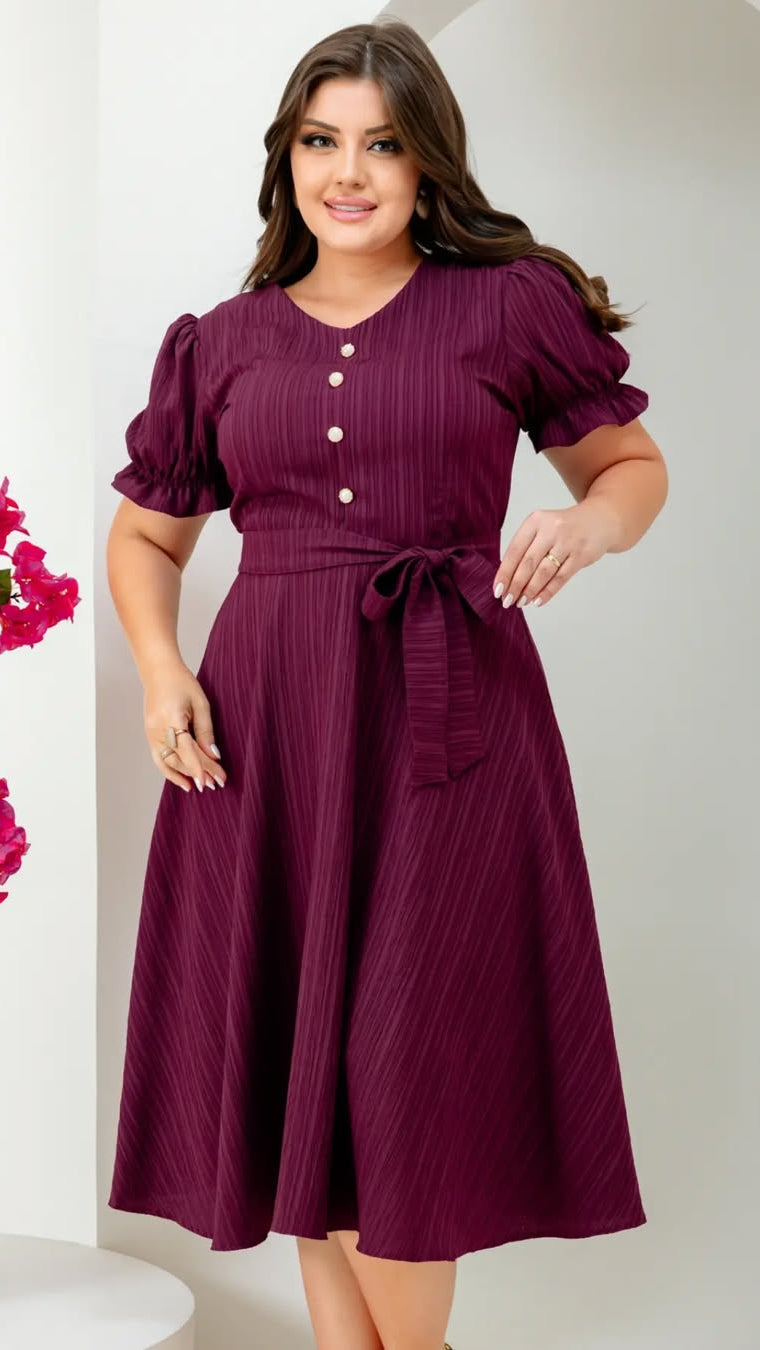 Vestido Lorena - Vinho