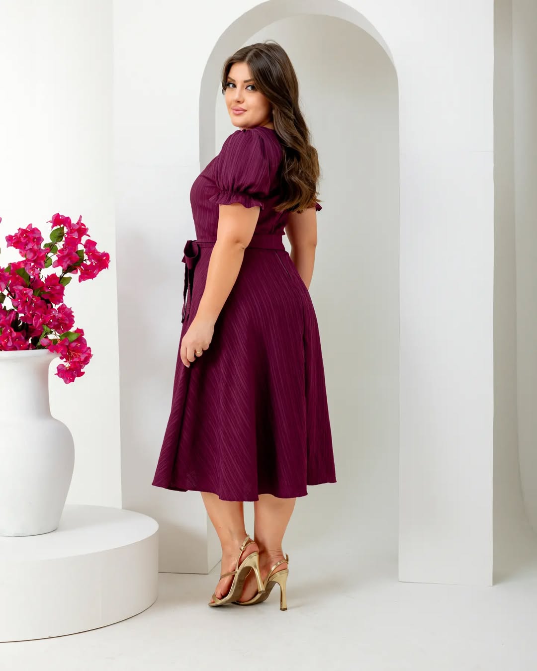 Vestido Lorena - Vinho