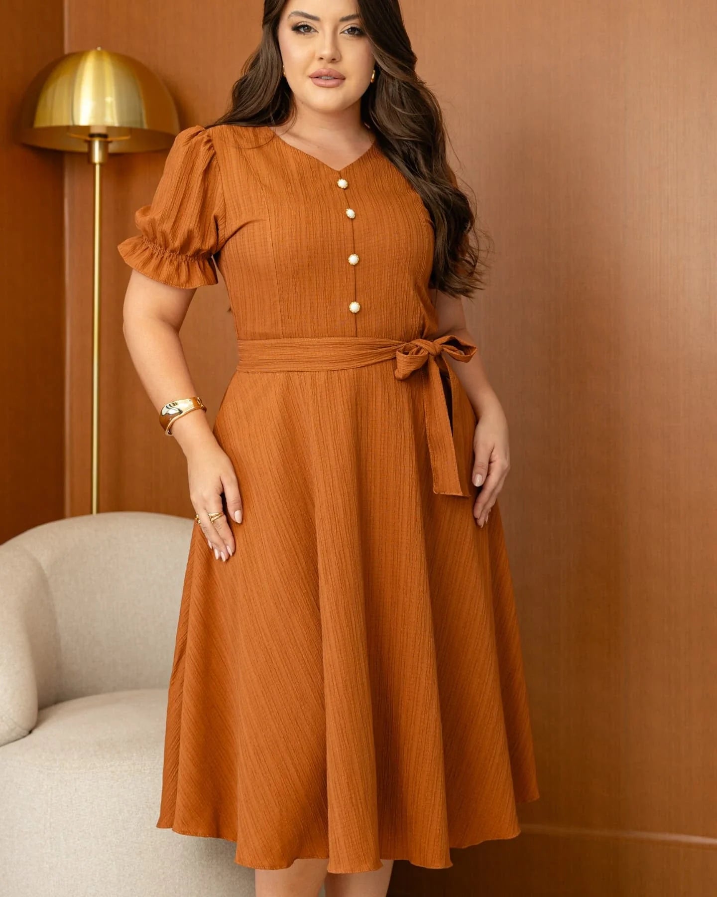 Vestido Lorena - Caramelo