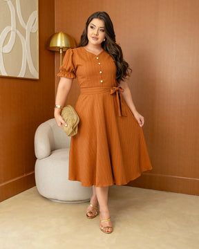 Vestido Lorena - Caramelo