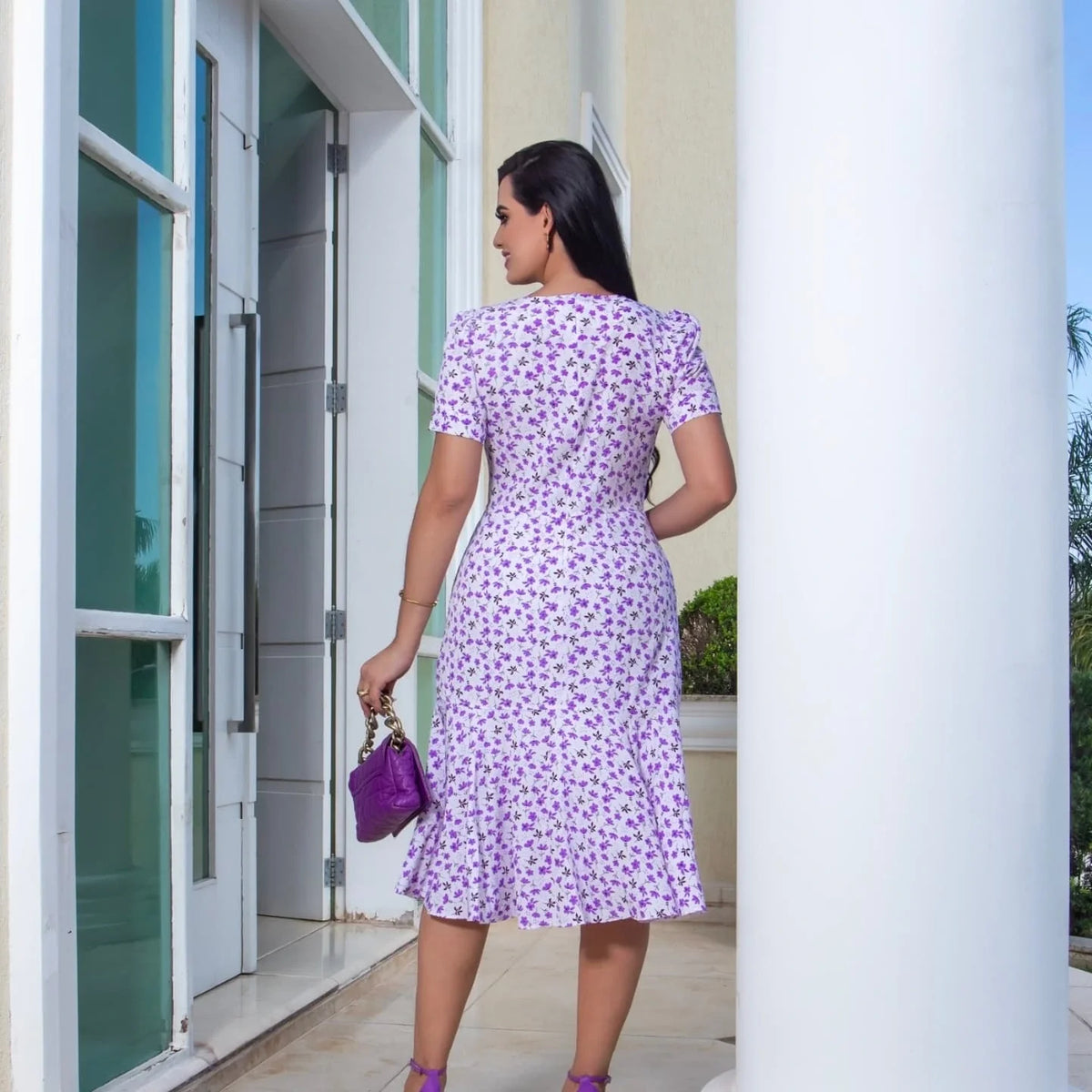 Vestido Maisa - Lilás Floral