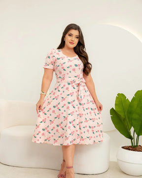 Vestido Michele - Rosa Claro Floral