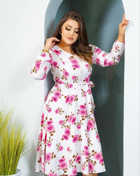 Vestido Paola - Branco Floral