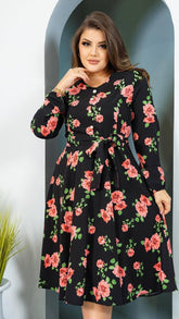 Vestido Paola - Preto Floral