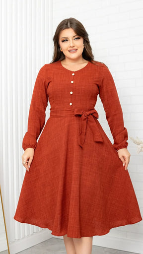 Vestido Paola - Terracota