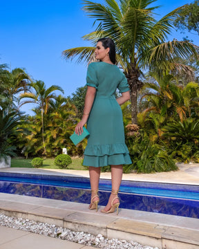 Vestido Rafaela - Verde Água