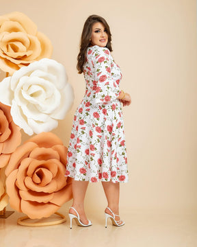Vestido Rany - Branco Floral